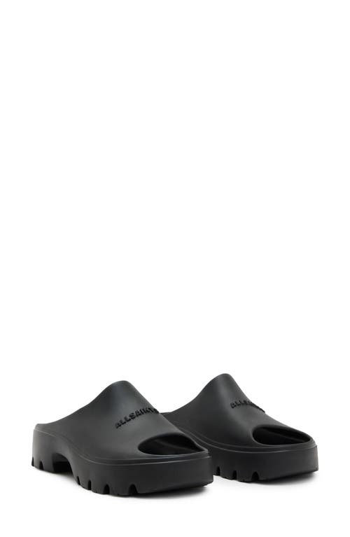 Eclipse Flatform Slide Sandal in Black