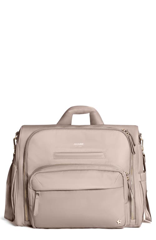 JuJuBe Twill Diaper Backpack Satchel in Taupe at Nordstrom