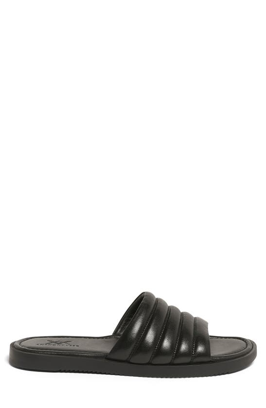 Shop Anthony Veer Key West Leather Slide Sandal In Black