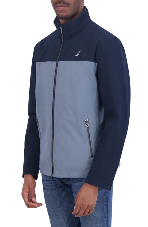 Shop Nautica Lightweight Stretch Water Resistant Golf Jacket In China Blue/navy
