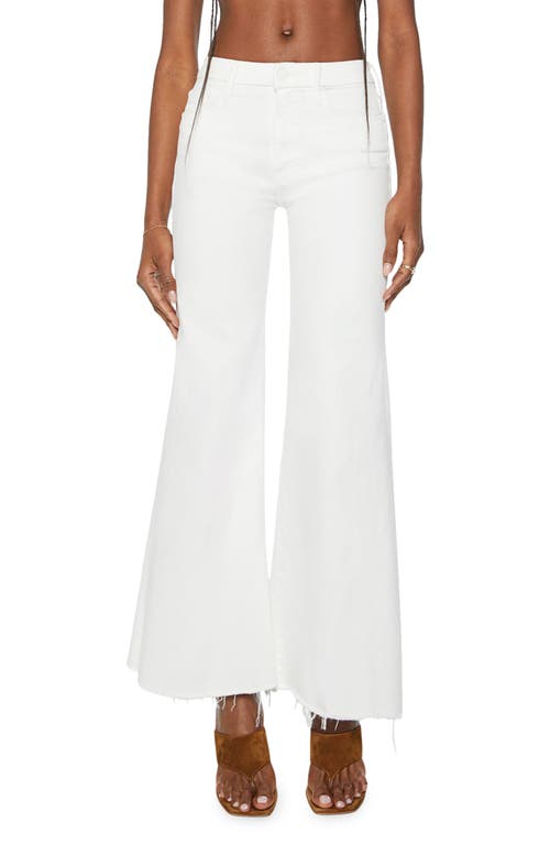 MOTHER Roller Frayed Hem Wide Leg Jeans Fairest Of Them All at Nordstrom,