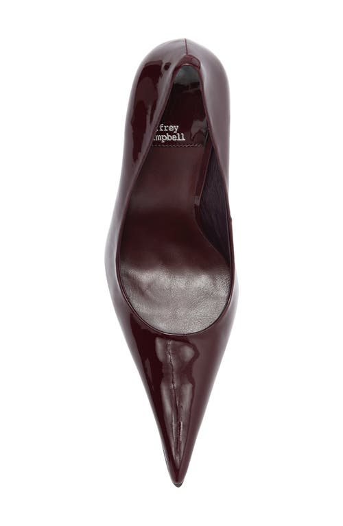 Jeffrey Campbell Pointed Toe Pump In Wine Patent