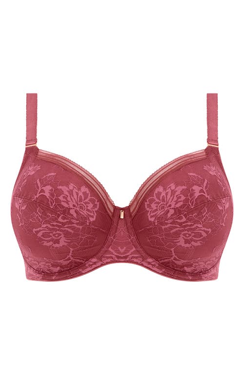 Shop Fantasie Fusion Underwire Lace Side Support Bra In Rosewood