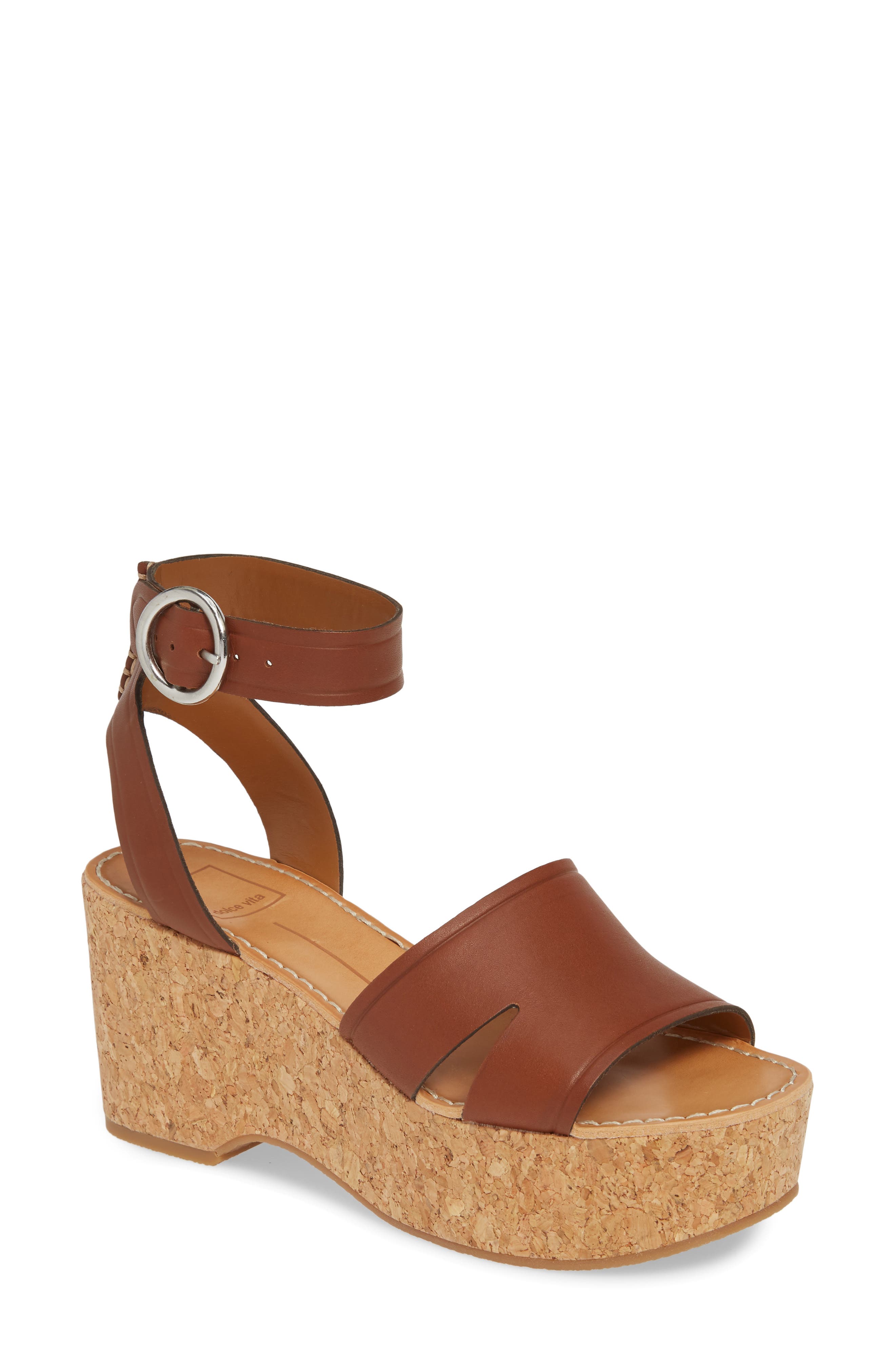 cork platform sandal