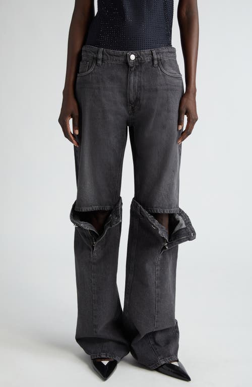 Coperni OPEN KNEE JEANS Washed Black at Nordstrom,