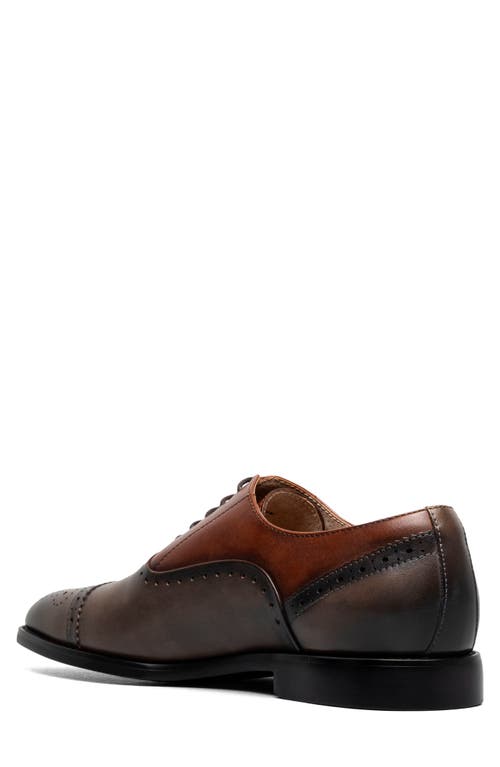 Stacy Adams Reynolds Cap Toe Oxford In Gray Multi