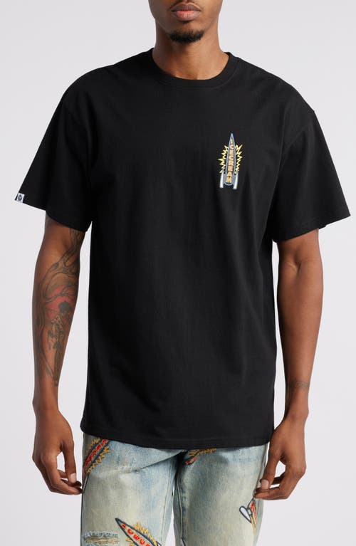 Shop Icecream Rocket Boy Cotton Graphic T-shirt In Black