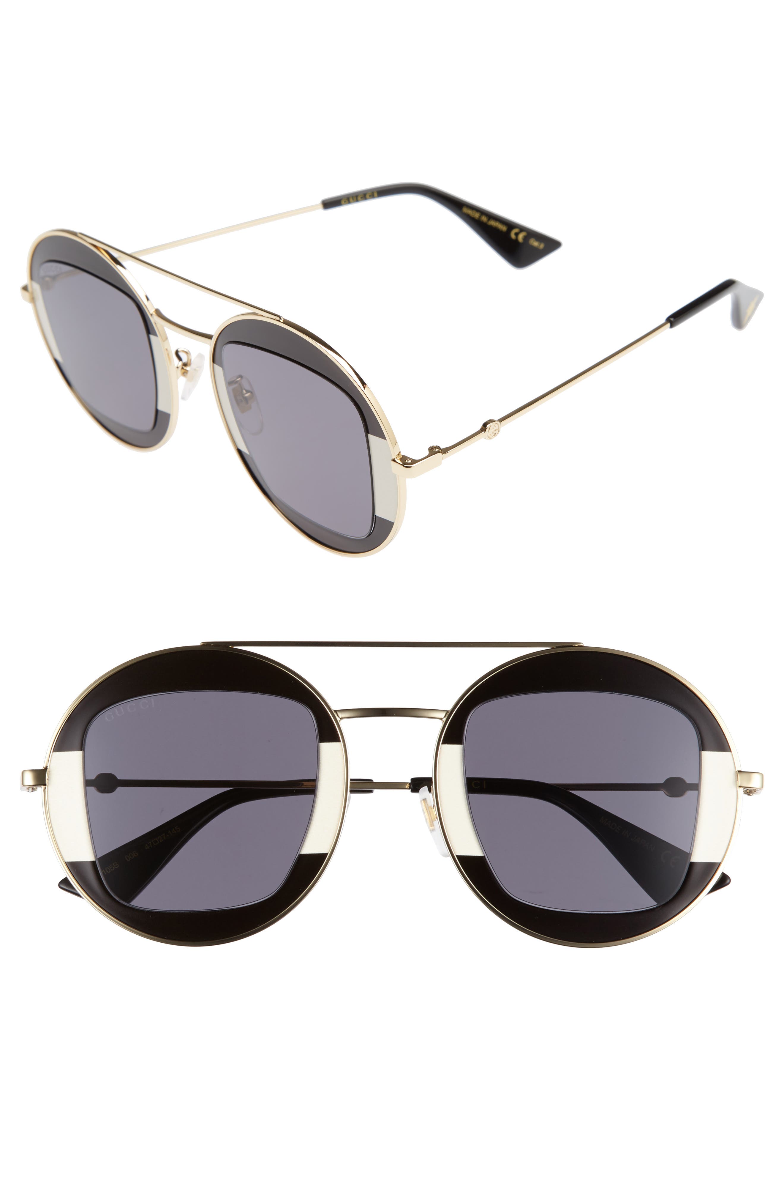 gucci round square sunglasses