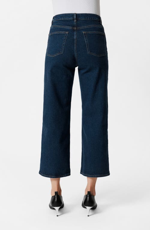 Shop & Other Stories High Waist Wide Leg Crop Jeans In Blue Medium Dusty