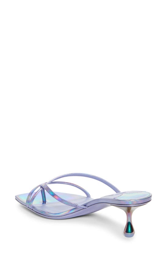 Shop Jimmy Choo Etana Iridescent Leather Sandal In Tanzanite