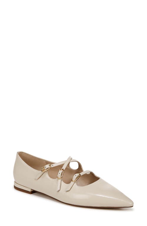 Shop Sam Edelman Cass Pointed Toe Flat In Alpine Ivory