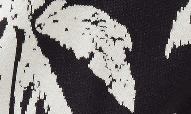 Shop Rodd & Gunn Anatori Palm Tree Jacquard Cotton Sweater Polo In Noir