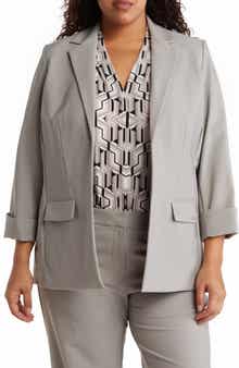 Calvin Klein Peak Lapel Scuba Crepe Blazer | Nordstromrack Calvin Klein Peak Lapel Scuba Crepe Blazer | Nordstromrack