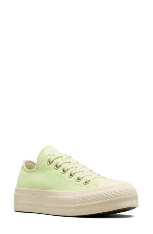 Converse Chuck Taylor® All Star® Lift Platform Oxford Trainer In Citron This/natural Ivory