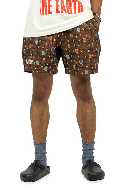 Coffer Jacquard Shorts in Brown