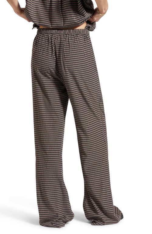 Brixton Hudson Lounge Pants In Washed Black/cinder Diamond