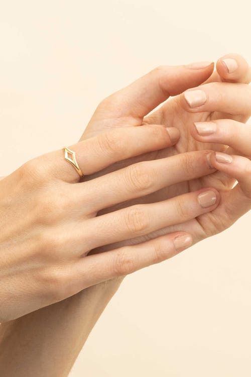 Oradina 14k Gold Goddess Stackable Ring In Yellow Gold