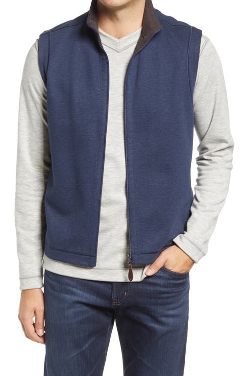 Johnston & Murphy Reversible Knit Vest In Brown/navy
