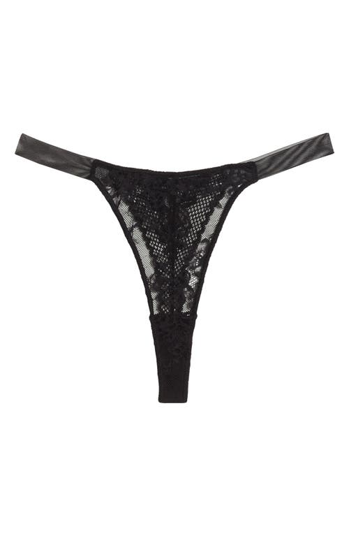Shop Free People Intimately Fp Reya Lace Thong In Black