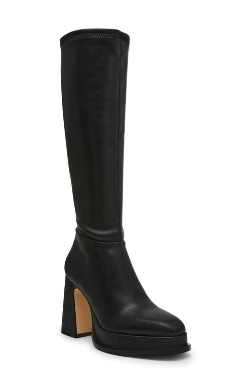 Steve Madden Myndie Knee High Platform Boot In Black