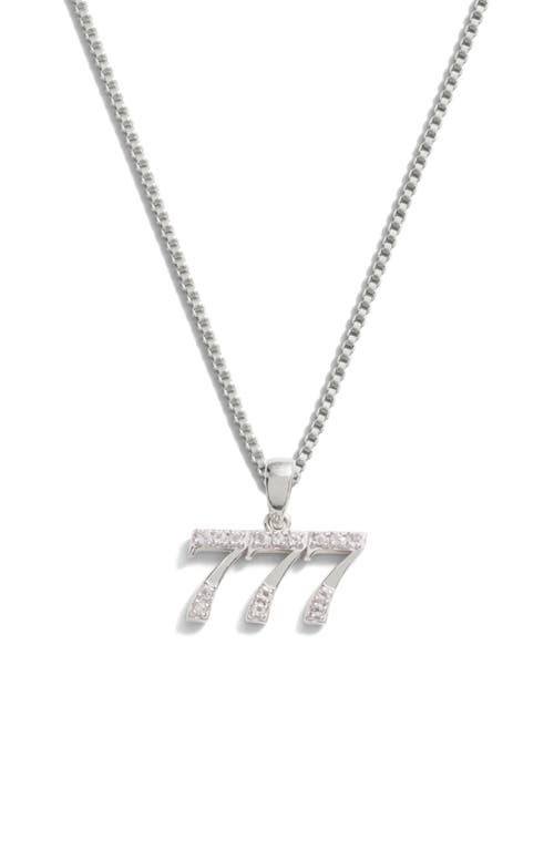 Awe Inspired Pavé Angel Number Necklace In Gray