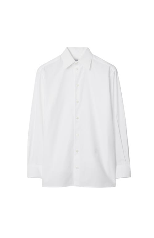 Shop Burberry Cotton Shirt In White