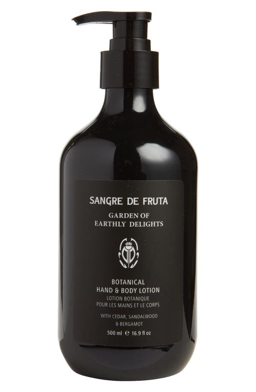 Garden of Earthly Delights Botanical Hand & Body Lotion in Black