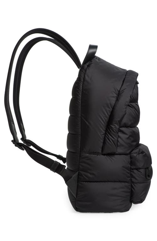 Moncler Pierrick Logo Patch Padded Backpack In Black