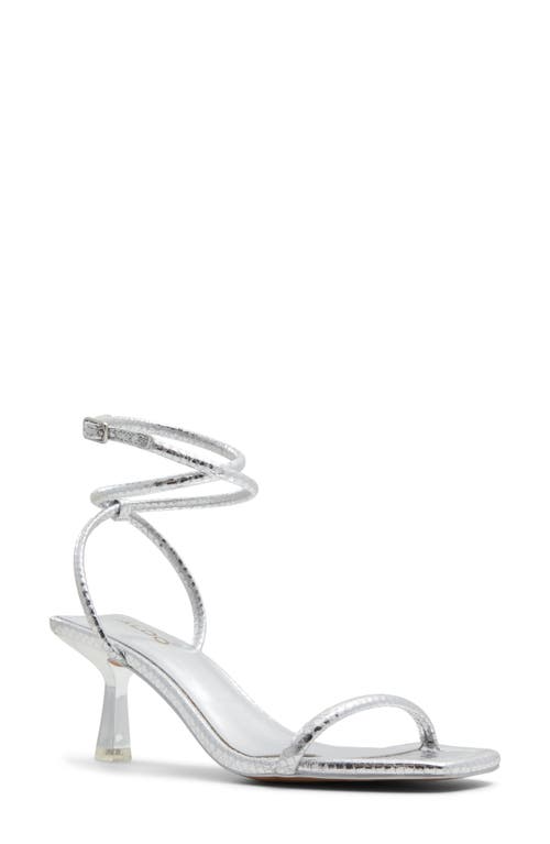 ALDO Dime Ankle Strap Sandal Silver at Nordstrom,