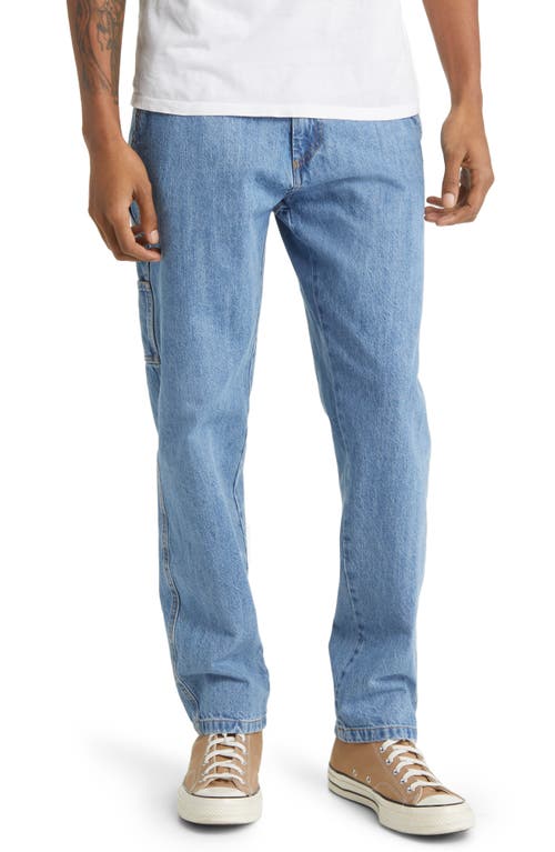 Straight Leg Carpenter Jeans in Blue Denim