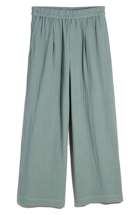 Shop Madewell The Plus Untailored Wide Leg Crop Pants In Architect Green