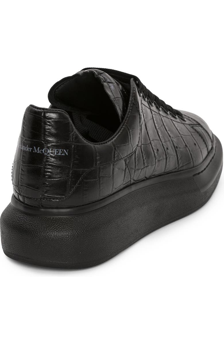 Alexander McQueen Croc Embossed Oversize Sneaker, Alternate, color, 