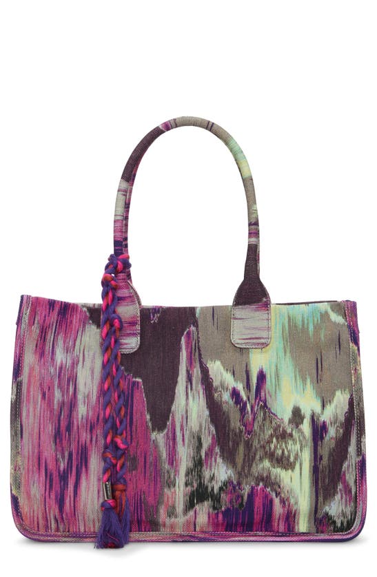 Vince Camuto Orla Canvas Tote In Marble Oasis Print Canvas