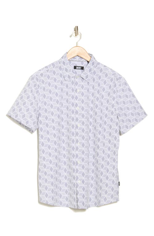 Shop Dkny Sportswear Dkny Simon Short Sleeve Button-up Shirt In White