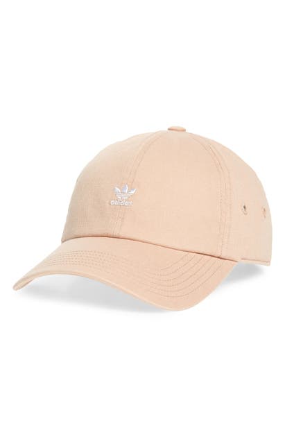 Adidas Originals Mini Trefoil Relaxed Strap Back Hat In Ash Pearl Pink
