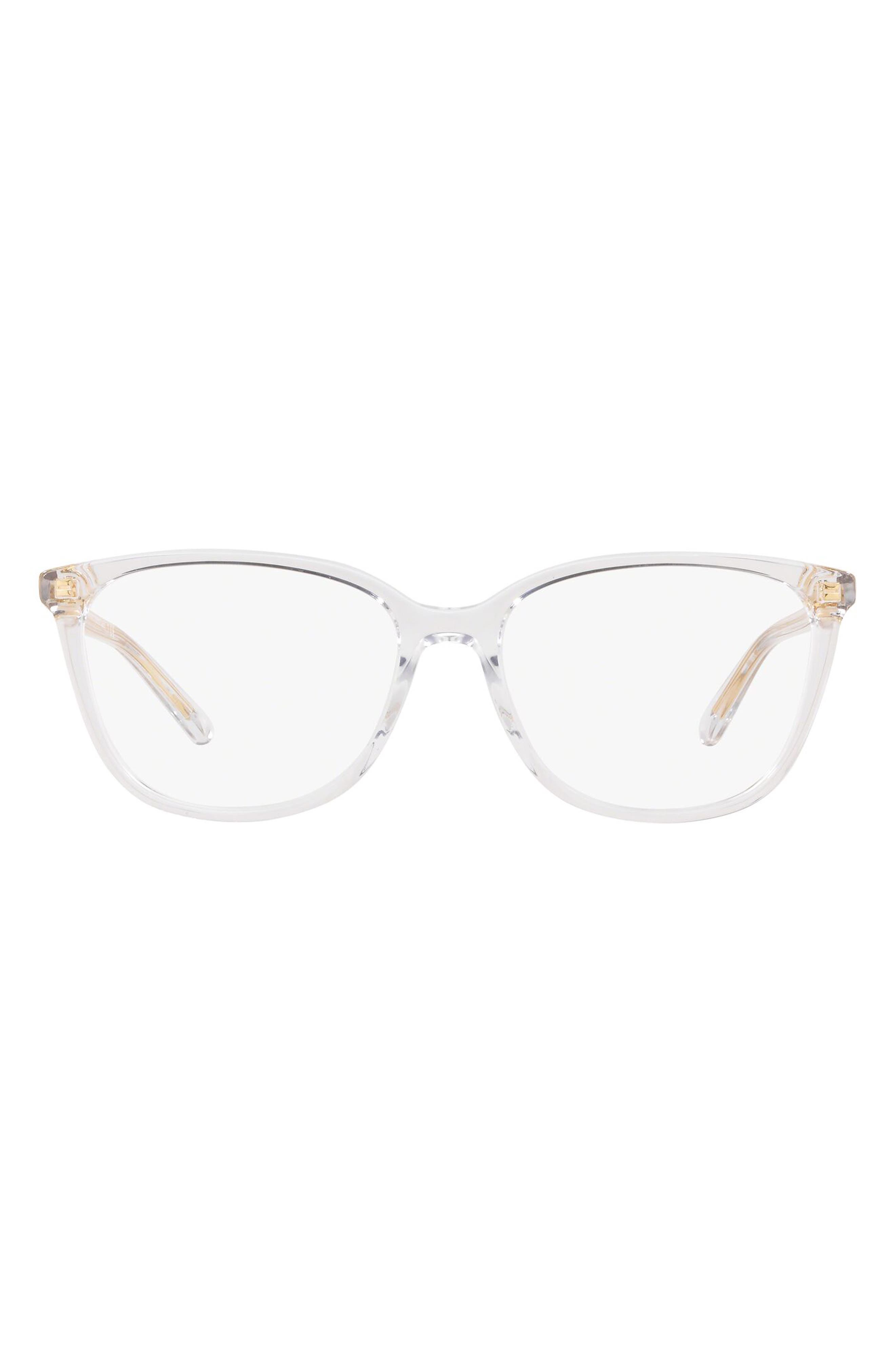 clear and rose gold michael kors glasses