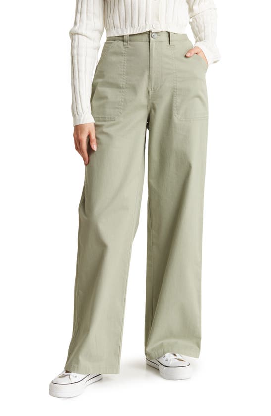 Abound Wide Leg Utility Pants In Green Halo