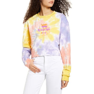 Birds Of Prey Harley Quinn Tie Dye Cotton Sweatshirt, White