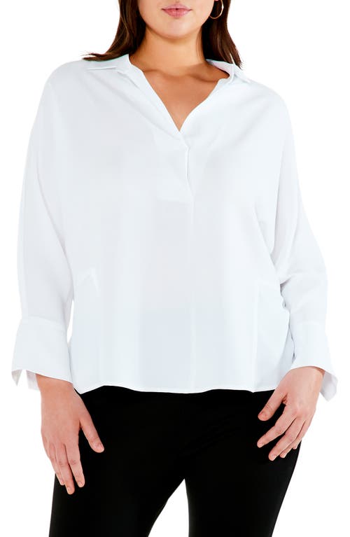NIC+ZOE Flowing Ease Blouse Paper White at Nordstrom,