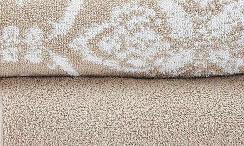 Modern Threads 6 Piece Yarn Dye Towel Set In Khaki