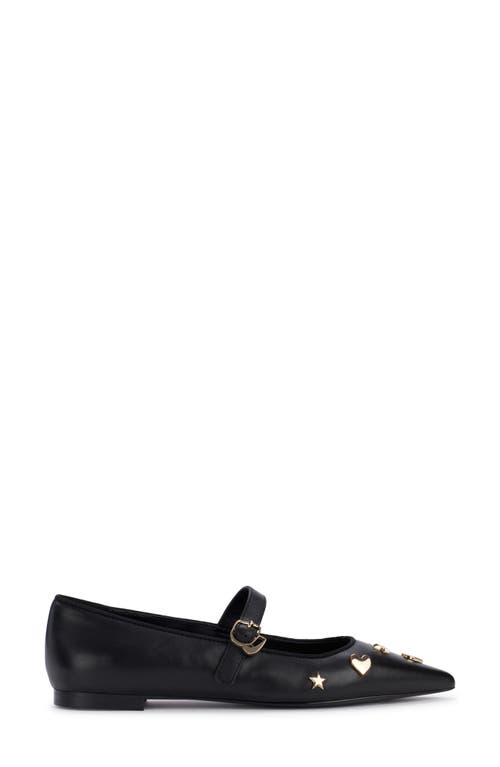 Karl Lagerfeld Paris Veyda Pointed Toe Mary Jane Flat In Black