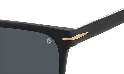 David Beckham Eyewear 56mm Square Sunglasses In Matte Black Gold