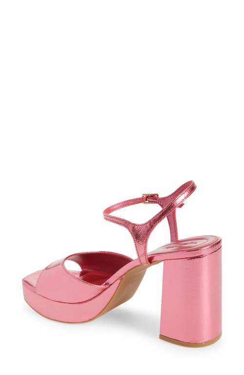 Shop Open Edit Whitney Block Heel Sandal In Pink Metallic