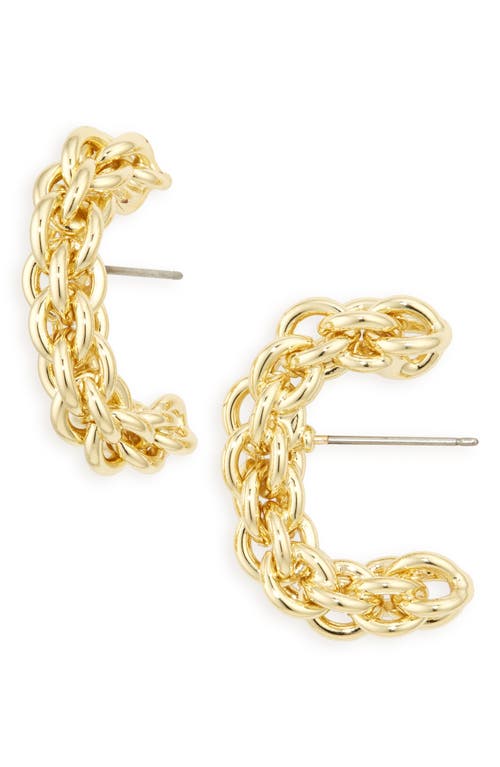 DEMARSON Dylan Huggie Hoop Earrings in 12K Shiny Gold at Nordstrom