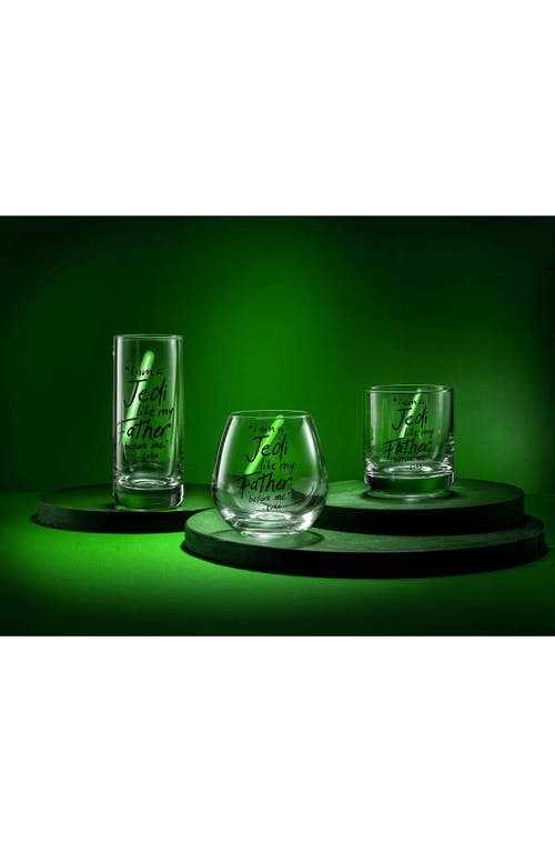 Shop Joyjolt Set Of 2 Star Wars™ Luke Skywalker™ Crystal Stemless Glasses In Clear/green