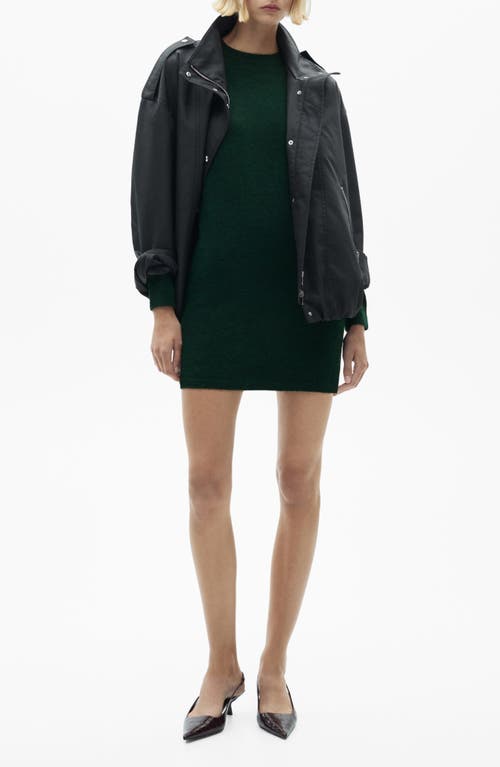 MANGO MANGO LONG SLEEVE MINI SWEATER DRESS