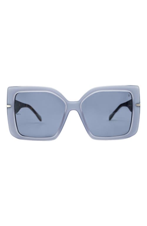 MITA SUSTAINABLE EYEWEAR 60mm Square Sunglasses in Matte Milky Grey/Grey