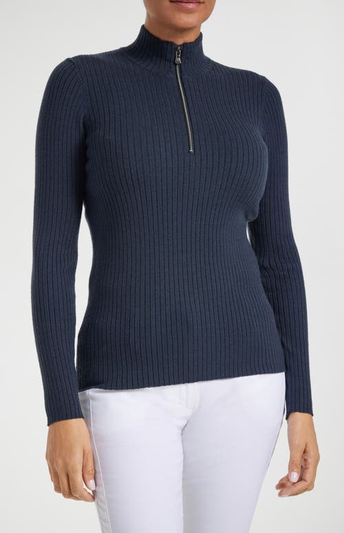 Shop Anatomie Stacey Ribbed Sweater In Navy