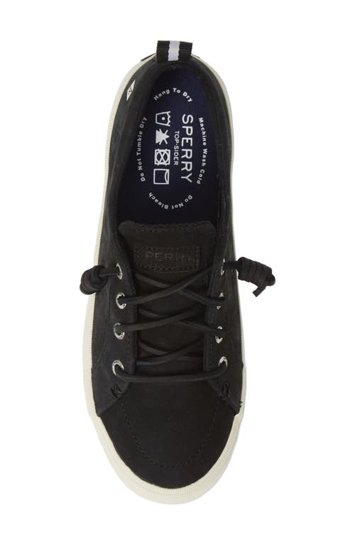 Sperry Womens Lace-up Canvas Casual And Fashion Sneakers In Black Fabric