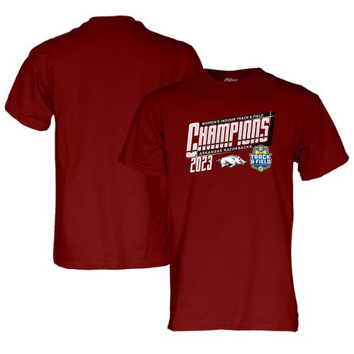 Men's Blue 84 Cardinal Arkansas Razorbacks 2023 SEC Women's Indoor Track & Field Champions Locker Room T-Shirt